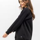 BLUZA BASIC CIEPŁA SEDA CZARNA Z RAGLANEM I MESZKIEM