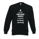 Bluza z nadrukiem pierwsze święta z żoną, dziewczyną, imię, we trójkę, mikołajki