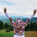 TWARZE długa bluza oversize z łączonych tkanin M