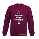 Bluza z nadrukiem pierwsze święta z żoną, dziewczyną, imię, we trójkę, mikołajki