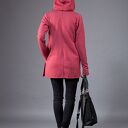 Bluza Basanti asymetryczna z kapturem na zamek - handmade dzianina