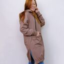 Bluza damska oversize LUMA brązowa z kapturem