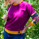 Fioletowa damska bluza w kwiaty KOLOROWY KWIAT