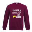 Bluza z nadrukiem, prezent najlepsza siostra, sis, koszulki dla sióstr, urodziny