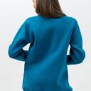 Ciepła bluza basic damska raglan petrol - meszek