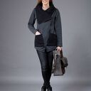 Bluza Ragini szara ze stójką na zamek