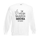 Bluza z nadrukiem, prezent najlepsza siostra, sis, koszulki dla sióstr, urodziny