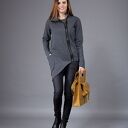 Bluza Ati asymetryczna handmade z zamkiem i stójką