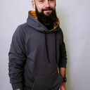 Bluza męska kangurka szaro miodowa ROZM S
