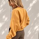 Miodowa bluza damska oversize z grubej bawełny