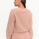 Bluza Happy malowana różowa - ręcznie szyta bluza damska z bawełny OEKO-TEX