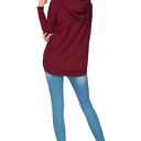 Sportowa bluza z kapturem t190, bordo