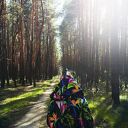 Długa bluza oversize w egzotyczne kwiaty KALIA XS
