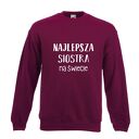 Bluza z nadrukiem, prezent najlepsza siostra, sis, koszulki dla sióstr, urodziny
