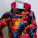 Bluza damska z kominem EKSPRESJA - Zielona Nitka (handmade)