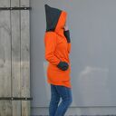 Bluza Saloni Long z kapturem - pomarańczowa na zamek