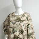 Bluza damska NURI w pawie na beżowym tle