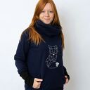 Bluza damska Granatowa LIS Z KOMINEM