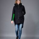 Bluza Saloni ZIP - asymetryczna, luźna bluza z kapturem i kieszeniami