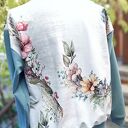 Bluza z serduchem, lekko oversize - ręcznie szyta, rozmiar S/M
