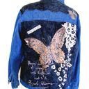 lekka kurtka jeans z motylami boho