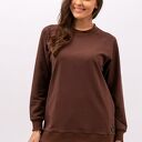 BLUZA DAMSKA RAGLAN BASIC - ADALET" BRĄZ