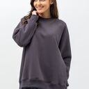 BLUZA BASIC CIEPŁA - SEDA" GRAFIT