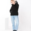Bluza damska ze stójką typu kangurek i kieszeniami - wejście na kciuki