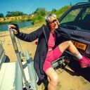 Bluza asymetryczna bawełniana, asymetryczny płaszcz