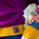 Fioletowa damska bluza w kwiaty KOLOROWY KWIAT