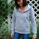 Bluza z kapturem damska czerwona lub szara