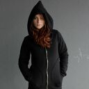 Bluza czarna Saloni Long z kapturem