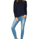 Sportowa bluza z kapturem t190, granat