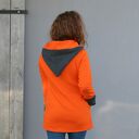 Bluza Saloni Long z kapturem - pomarańczowa na zamek