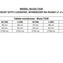 Prosta bluza z dzianiny dresowej z lamówką na rękawach, T328, ciemnoszara