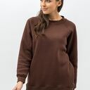 BLUZA BASIC CIEPŁA - SEDA" CZEKOLADA