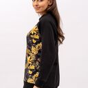 Bluza Basic Raglan „Zuhal” - czarna w złote liście
