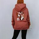 Ciepła bluza damska MEGI z haftem KOT ELEGANT