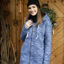 Bluza na zamek Alina - niebieski melanż