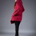 Asymetryczna bluza Ashmita z kapturem i zamkiem - NavahoClothing