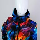 Bluza damska rozpinana na zamek FALE KOLOROWE 5XL - kaptur i kieszenie