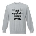 Bluza z nadrukiem, prezent najlepsza siostra, sis, koszulki dla sióstr, urodziny