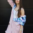 Overzise bluza asymetryczna, brudny róż, kaptur xs
