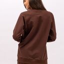 Bluza damska raglan Basic brąz - handmade z dresówki 250 g