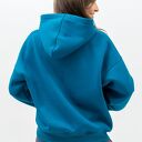 BLUZA Z KAPTUREM CIEPŁA - DUYGU" PETROL