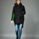 Bluza Saloni ZIP - asymetryczna, luźna bluza z kapturem i kieszeniami
