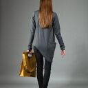 Bluza Ati asymetryczna handmade z zamkiem i stójką