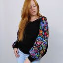 Bluza damska LOVA łowicki czarny