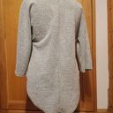 Szara bluza damska boho-folk Ruda Klara - dekolt łódka, rozmiar M (przód 62 cm, tył 81 cm)