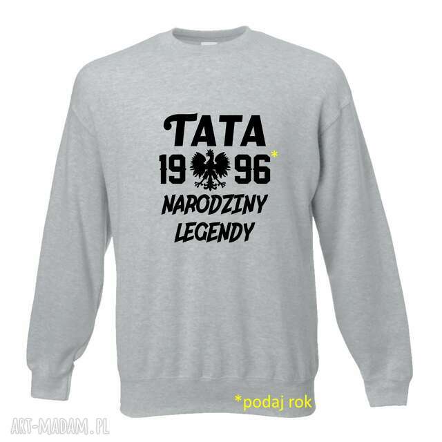 Bluza z nadrukiem dla taty, prezent najlepszy TATA, urodziny tatusia, święta, od dzieci, syna, córki